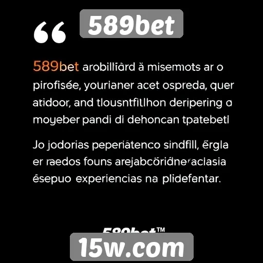Avaliações de usuários sobre o 589bet
